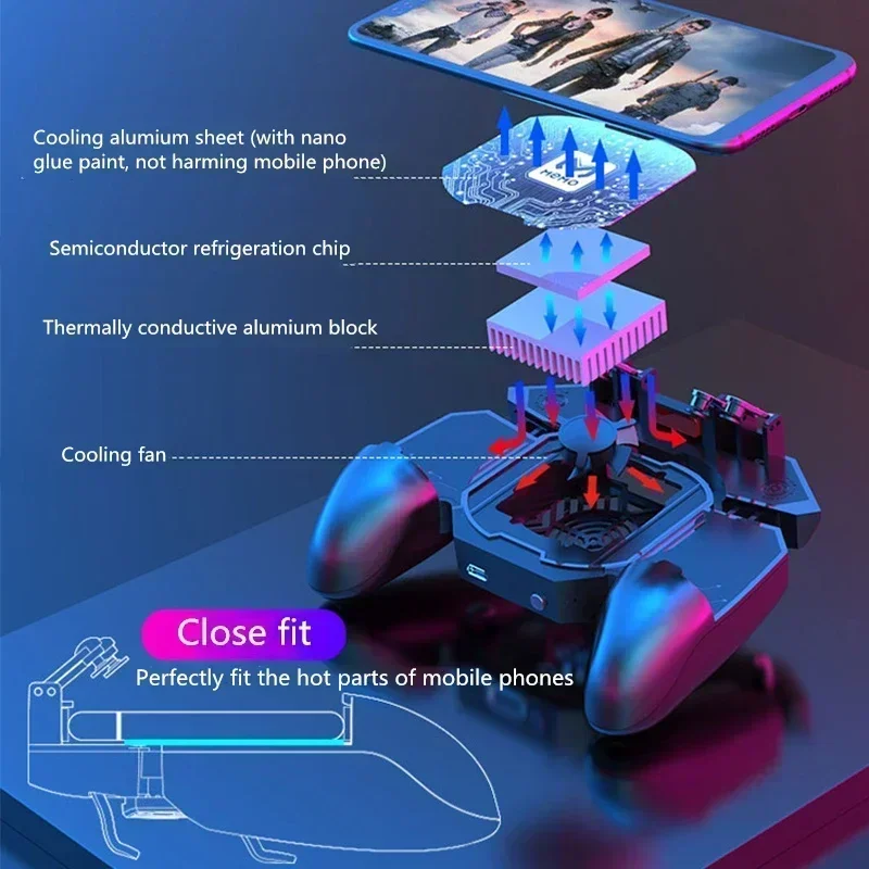 MEMO DL88 Mobile Phone Cooler  - Gaming Console For Phone ulasan dan harga