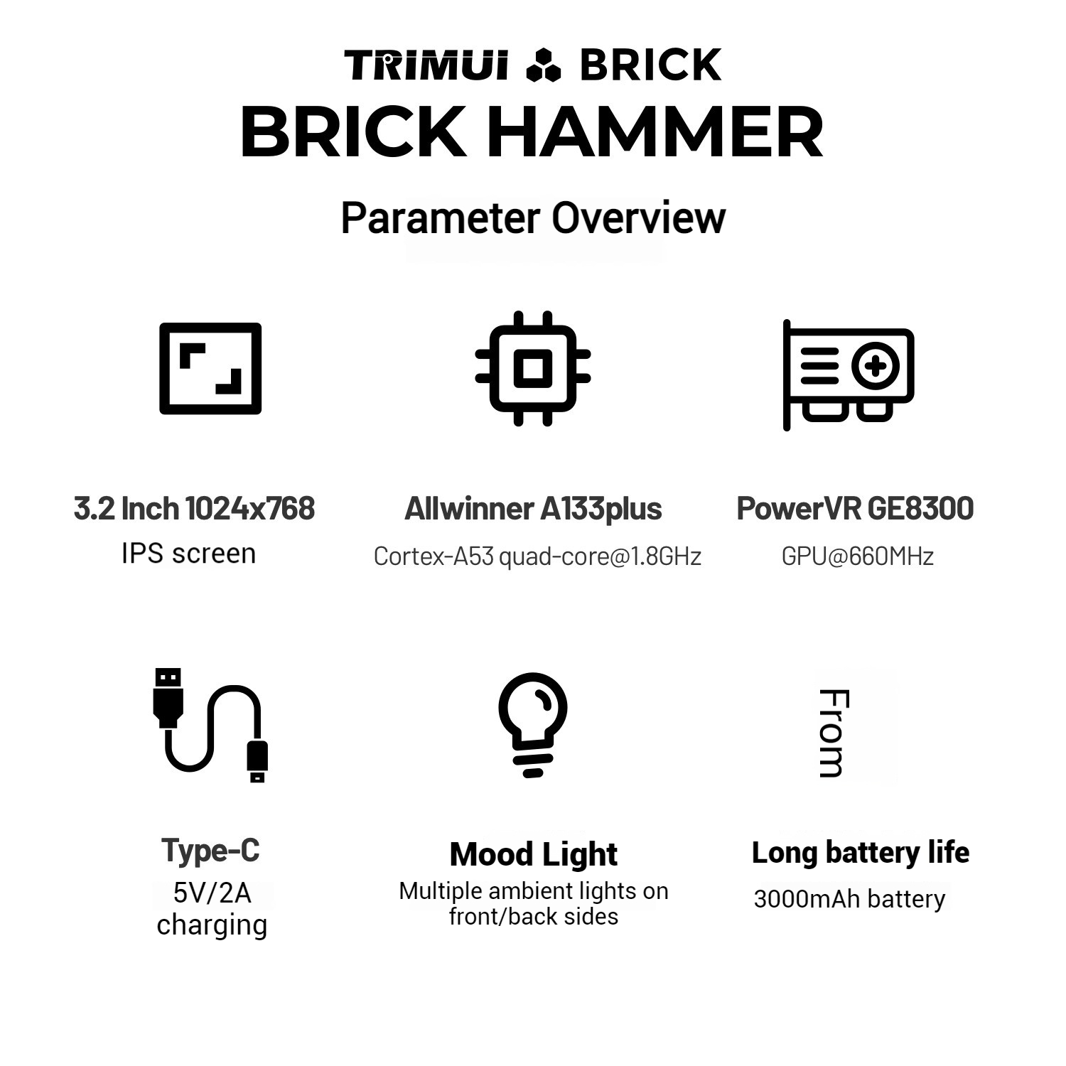 TRIMUI Brick Hammer All Metal  - Gaming Console All ulasan dan harga