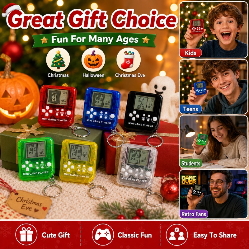 Mini Tetris Game Console Keych - Gaming Console Keychain ulasan dan harga