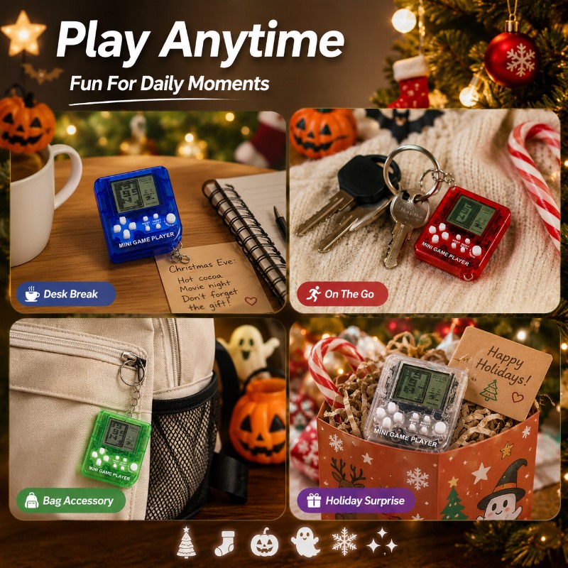 Mini Tetris Game Console Keych - Gaming Console Keychain ulasan dan harga