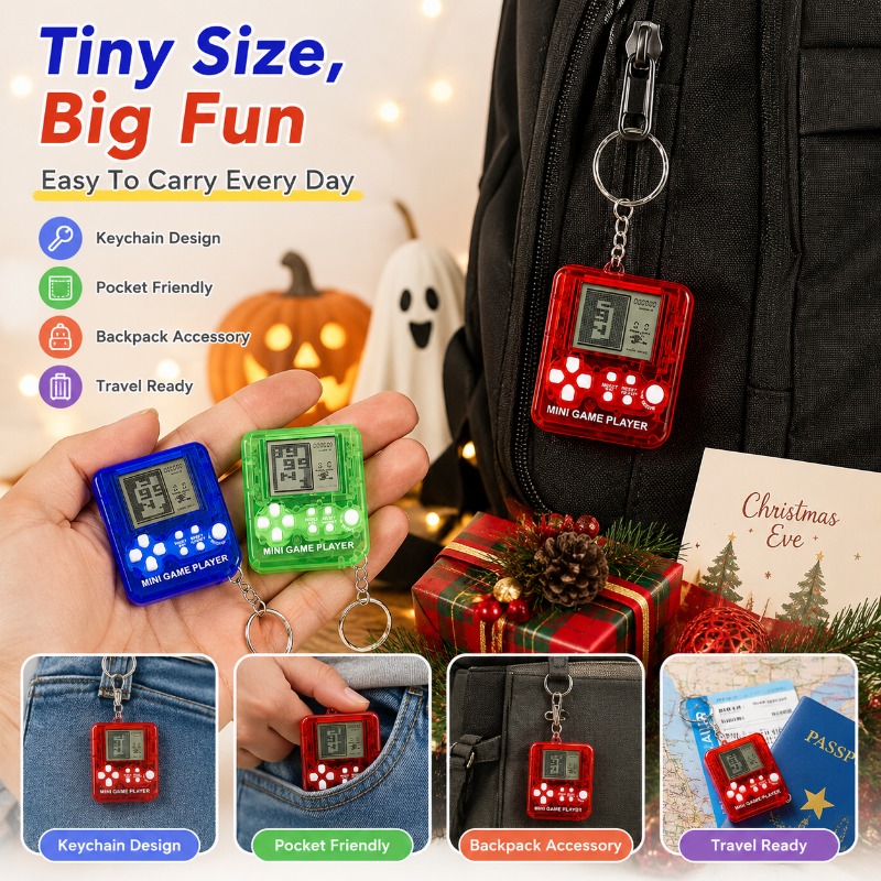 Mini Tetris Game Console Keych - Gaming Console Keychain ulasan dan harga
