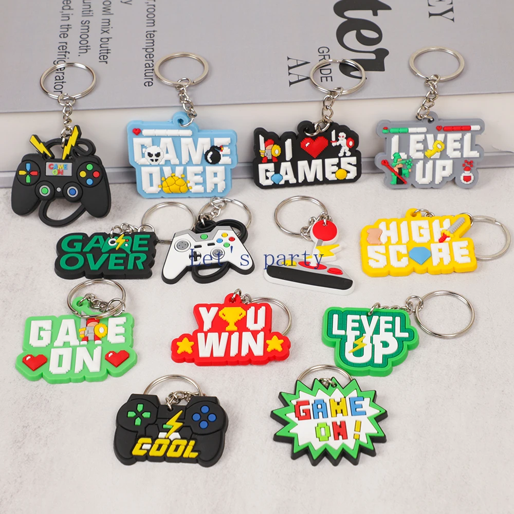 13Pcs Video Game on Theme PVC  - Gaming Console Keychain ulasan dan harga