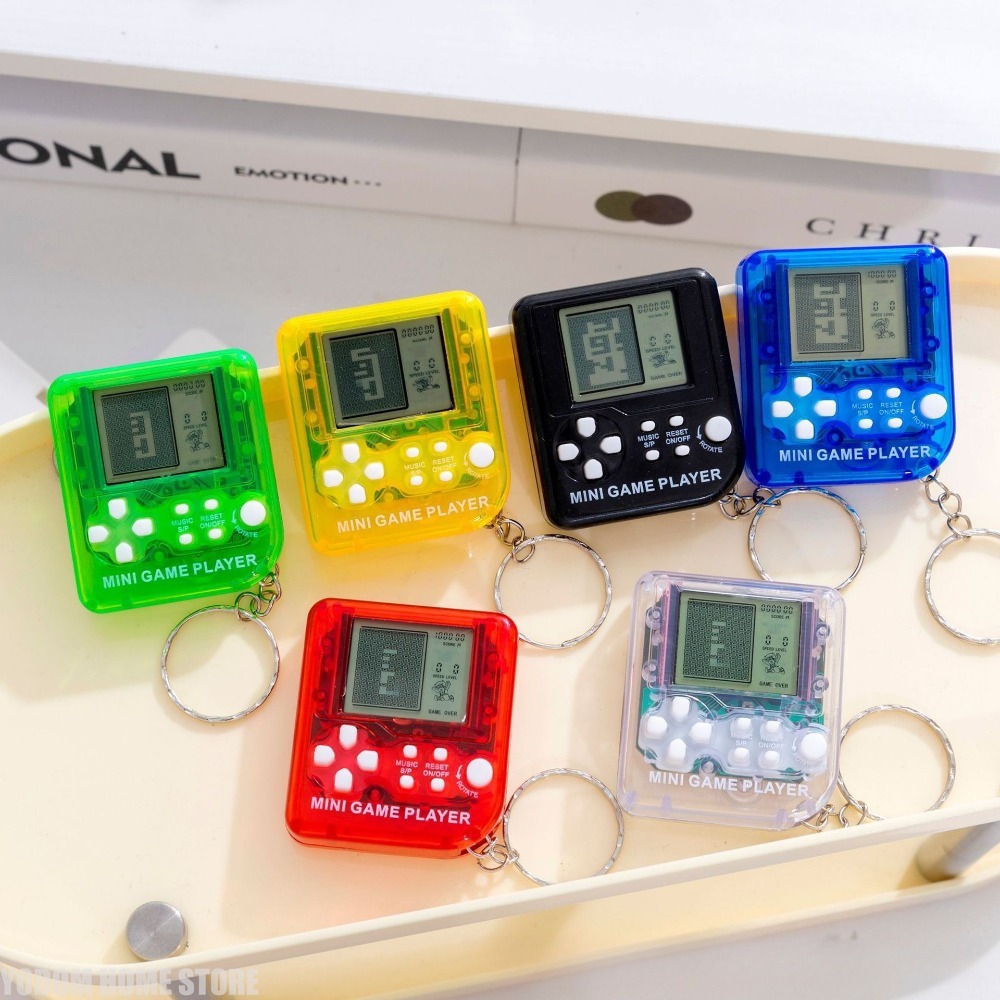 Classic Nostalgic Tetris Handh - Gaming Console Keychain ulasan dan harga
